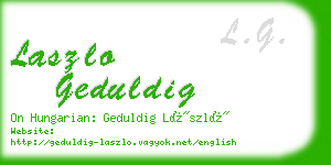 laszlo geduldig business card